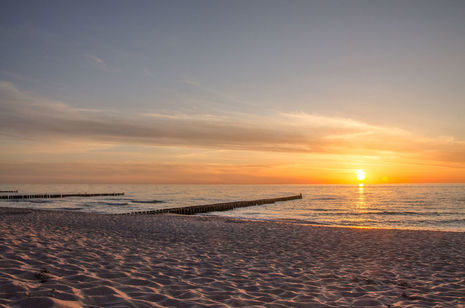 Sonnenuntergang am Ostseestrand, Mecklenburg-Vorpommern © Rüdiger Manig