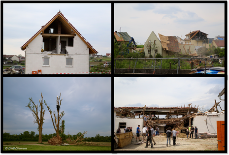 Schäden nach dem Tornado in Affing am 13. Mai 2015 (Quelle DWD/Siemens )