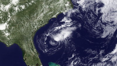 Tropensturm Alberto im Satellitenbild