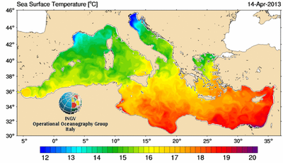 Wassertemperaturen Mittelmeer